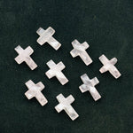 Load image into Gallery viewer, Natural Rose Quartz Cross Shape Gemstones Beads, Hand Carved Faceted Cross Shape Charms Beads, Holy Gemstone Beads Energy Beads 15X10 MM