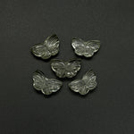 Load image into Gallery viewer, Green Amethyst Butterfly Beads: Carved Gemstone Charms, 11x18mm