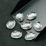 Load image into Gallery viewer, 2,3,4,5pcs A-one Quality crystal quartz freeform Rosecut, faceted rosecut, gemstone for jewelry, jewelry making rosecut 10X14 mm