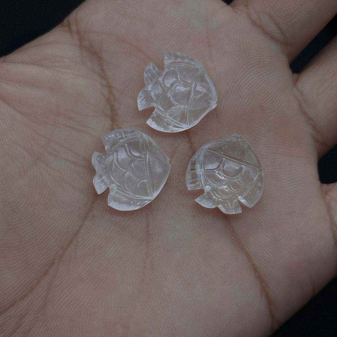Genuine Rose Quartz Fish Shape Beads, Pink Quartz Fish Hand Carved Beads, Marine Fishes, Deep Sea Gemstone Fishes 16X17 MM, Fish Pendant