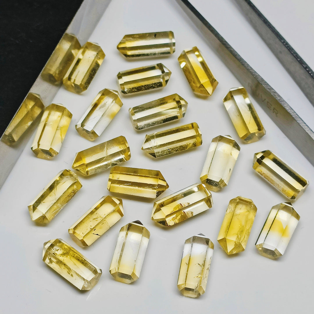 Natural Citrine Pencil Shape Faceted Beads, AAA Citrine Carved Pencil Shape Gemstone Beads, Bullet Shape Charms for Jewelry Making, 13.5 MM