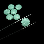 Load image into Gallery viewer, AAA Amazonite Flower Shape Beads, Natural Amazonite Flower Carving Stone, Wholesale Jewelry &amp; Craft Charms, 14 MM, Beading Beads