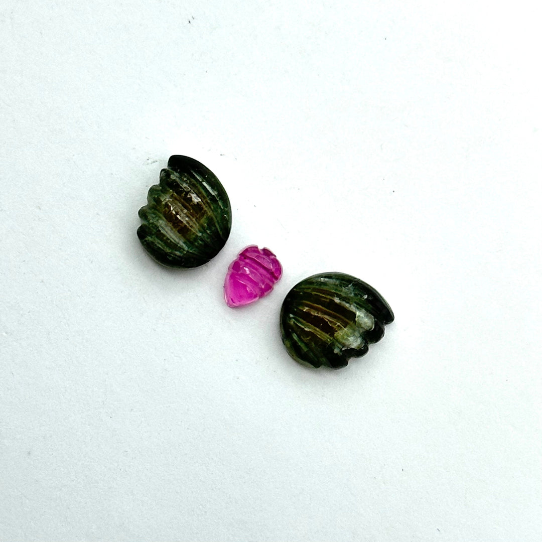 Natural tourmaline Butterfly Shape Carving, Hand carved tourmaline Butterfly loose carving, carved butterfly jewelry for Making 21x9mm.