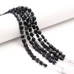 Load image into Gallery viewer, AAA Black Tiger Eye Nuggets Shape Beads, Tumble Shape Gemstone Beads, 6X8-7-9MM, 8" Faceted Jewelry Making Loose Beads