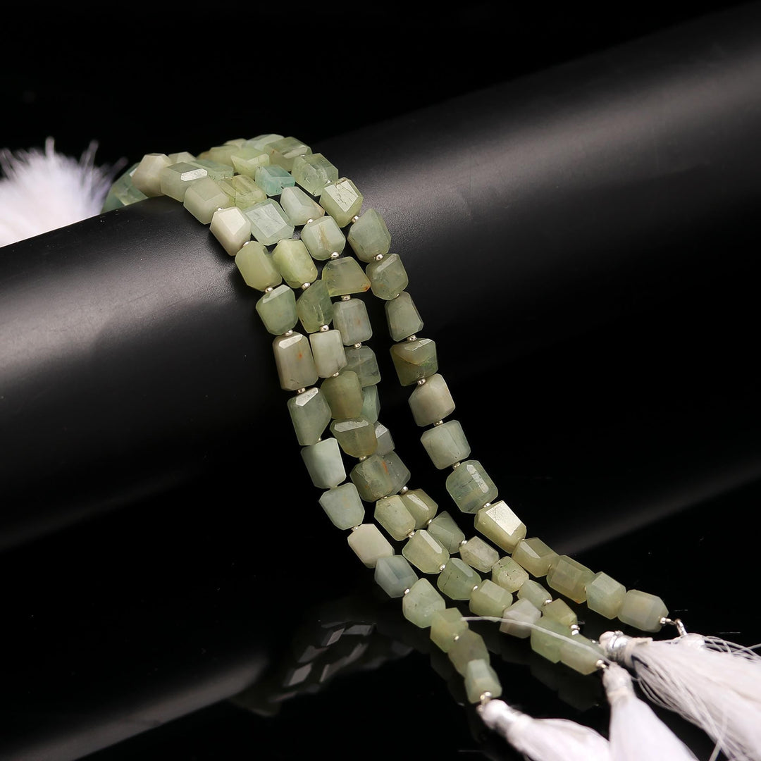 Natural Aquamarine Faceted Tumble Beads, 8 MM Aquamarine Nuggets Shape Beads, 8" Strand Fancy Jewelry Making Beads Loose Beads