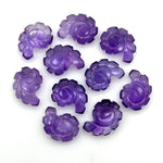Load image into Gallery viewer, AAA+ Amethyst Carved Shell Beads, Hand Carved Snail Shell Shape Gemstone, 16 MM Beach Shell Charm Beads For Jewelry, February Birthstone