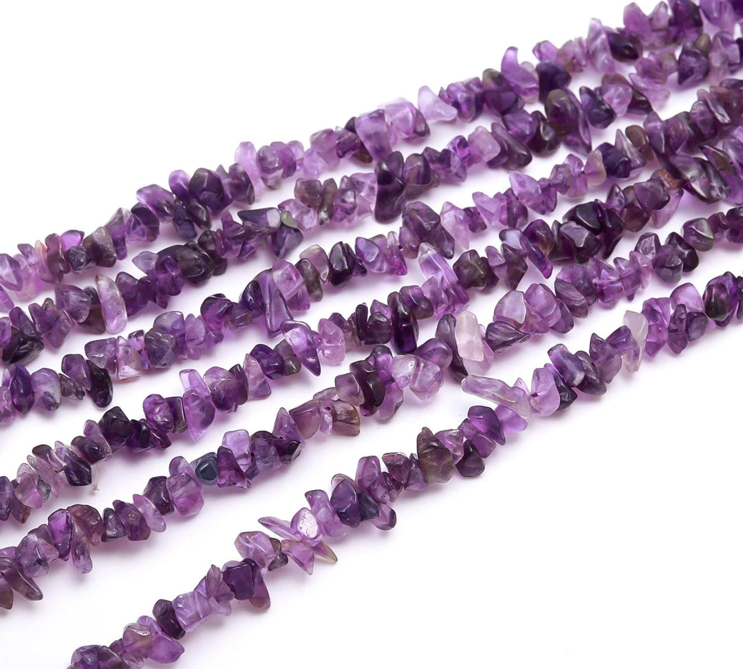 Purple Amethyst Beads Strand, Natural Amethyst Carnelian Chips Beads for Jewelry Making, 16" Inch Gemstone Uncut Beads, Freeform Uncuts