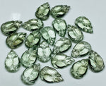 Load image into Gallery viewer, 1,2,3,4,5 pcsAAA Quality 100% Natural Green Amethyst Pear Shape Carved Gemstone, Pear Shape Carving, Carved Gemstone For Jewellery 18X12 mm