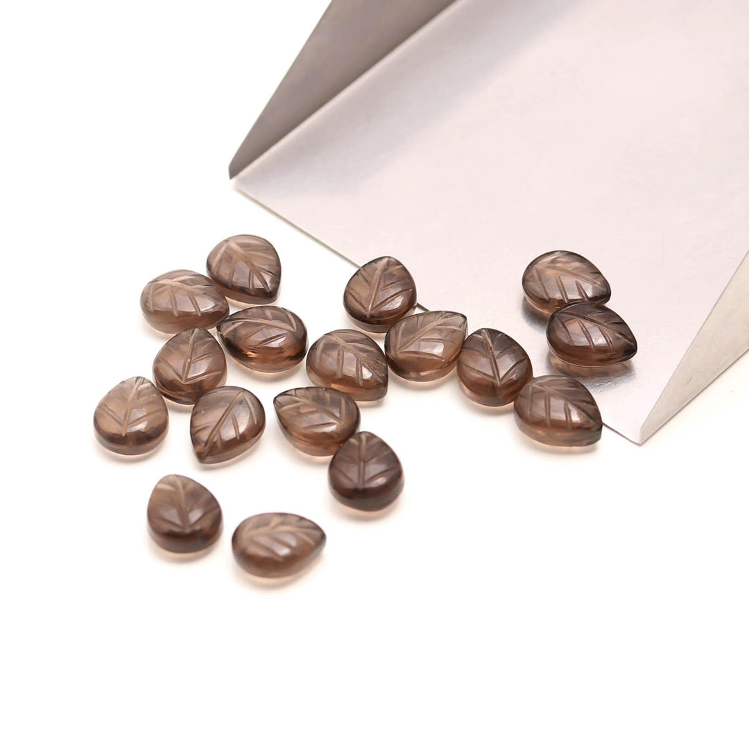 Natural Smokey Quartz Leaf Shape Briolette's, Brown Quartz Leaf Shape Beads, Wholesale Loose Leaves Charms for Jewelry Making, 10 MM