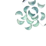 Load image into Gallery viewer, Pretty Green Fluorite Moon Shape Beads, AAA Fluorite Faceted Moon Shape Briolettes, Hand Carved Moon Gemstone Beads, Moon Charms 12 MM