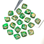 Load image into Gallery viewer, Mohave Green Copper Turquoise Leaf Shape Beads, Turquoise Faceted Leaf Briolette's, Jewelry Making Green Leaves  10X12 mm, Carving Beads