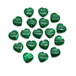 Load image into Gallery viewer, Hand Carved Malachite Heart Beads: AAA Quality, 10mm