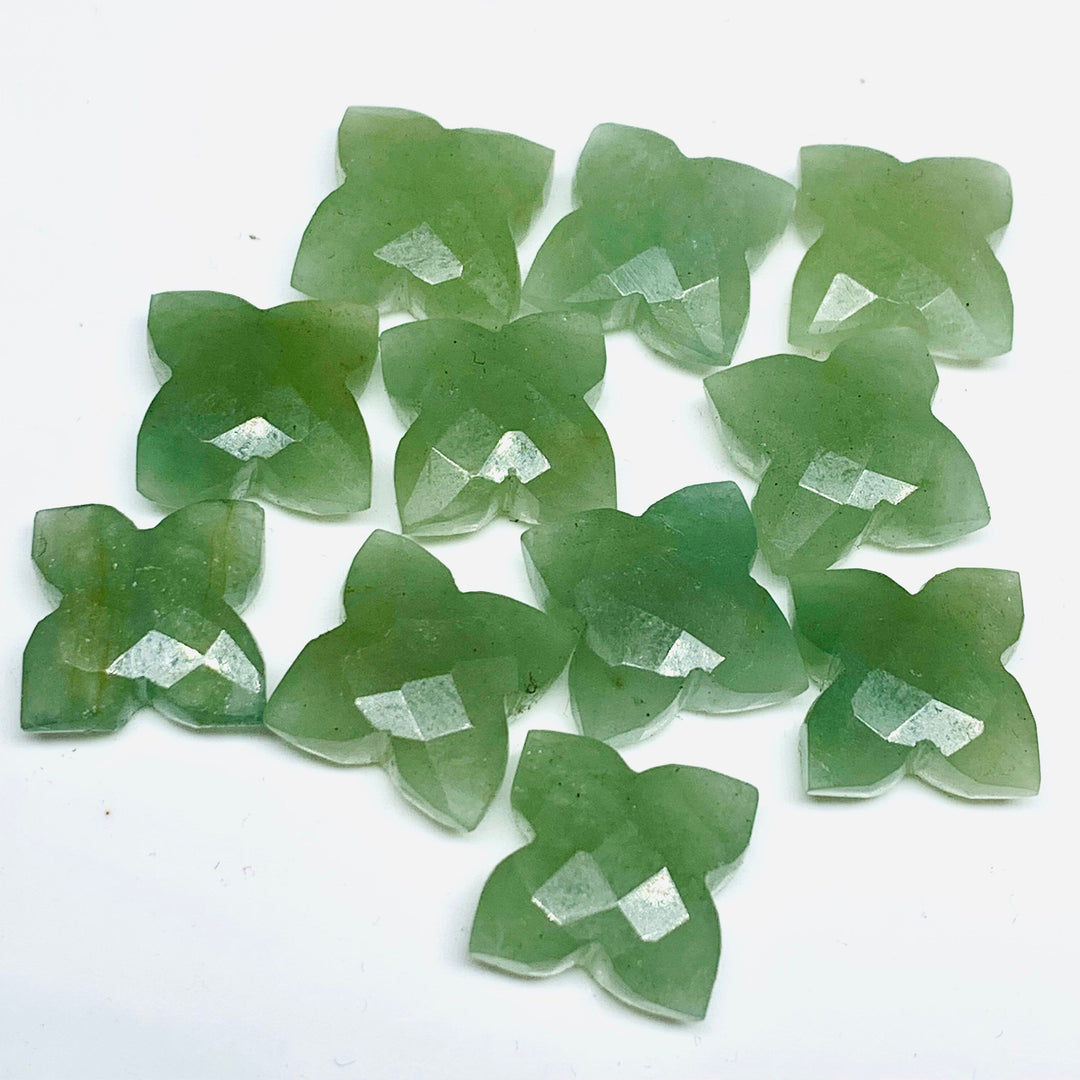 Handmade Carved Aquamarine Flower Gemstone: Loose Stone (12mm)