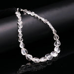 Load image into Gallery viewer, Natural Crystal Quartz Heart Shape Faceted Beads, 7 - 13 MM, 11 Inches Strand, Crystal Straight Drill Hearts for Jewelry Making