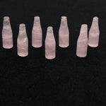 Load image into Gallery viewer, Tiny Natural Rose Quartz Bottle Carving, Bottle Shape Carved Gemstone, Jewelry Making Charms, 7X21 MM Chakra Healing Gemstone Beads