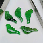 Load image into Gallery viewer, 2,3,4,5 Pcs Natural Green Strawberry Hand Carved Bird Shape, Carved Bird Shape Gemstone For Jewellery, Bird Shape Gemstone, 20X8 mm