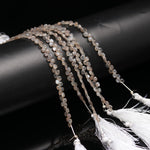 Load image into Gallery viewer, AAA Grey Moonstone Heart Shape Briolettes, Natural Moonstone Heart Shape Beads, 6" Faceted Heart Beads, 4 MM Heart Beads, Moonstone Beads