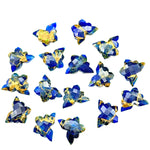 Load image into Gallery viewer, Mohave Turquoise Butterfly Gemstone, Dark Ocean Blue Mohave Copper Turquoise Butterfly, Handmade Faceted Butterfly Carving Beads, 14x10 MM