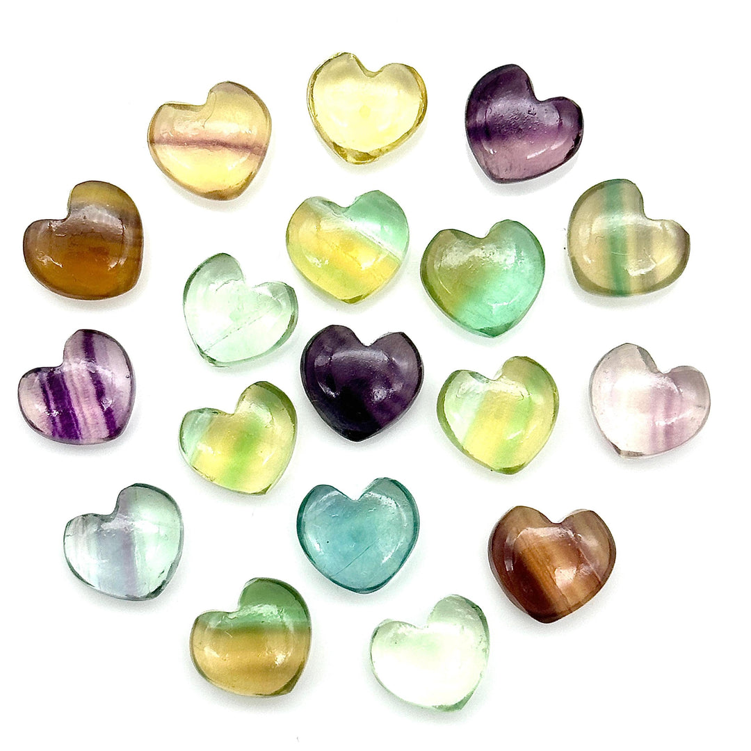 Natural Rainbow Fluorite Heart Shape Briolette's, AAA Fluorite Smooth Heart Shape Beads, AAA Hand Carved Charm for Jewelry Making 12 MM