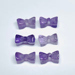 Load image into Gallery viewer, 2,3,4,5 Pcs Natural Pink Amethyst Hand Carved Bow Shape, Bow Shape Gemstone For Jewellery, Bow Shape Gemstone, 12X6 mm