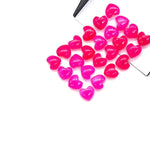 Load image into Gallery viewer, Hot Pink Chalcedony Heart Shape Briolettes, AAA Pink Chalcedony Smooth Heart Shape Beads, Loose Gemstones, 8 MM Heart Charms for Jewelry