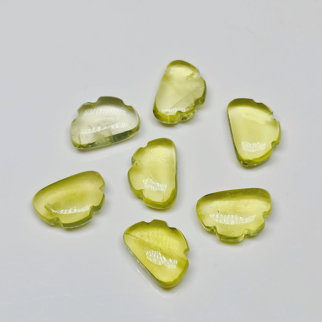 2,3,4,5,6 Pcs 100% Natural Lemon Quartz Cloud Shape Carved Gemstone  Loose Gemstone, smooth Carved Gemstone, Gemstone For Jewellery 12X7mm