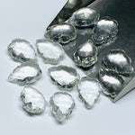 Load image into Gallery viewer, 2,3,4,5 pcs Crystal Quartz Leaves Shape Gemstone, Natural Crystal Quartz Pear Shape Carved Briolette Beads, Wholesale Jewelry Beads 16X10 mm