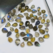 2,3,4,5,6 pcs 100% Natural Labradorite Drop Shape Gemstone, Natural Drop Shape Gemstone, Gemstone for Jewlery, 3X5- 7X4.5 mm (Approx)
