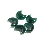 Load image into Gallery viewer, Natural Green Aventurine Cresent Moon Shape Beads18 MM, Aventurine Half Moon Briolette's, Jewelry Making Carved Smooth Gemstone Charms,