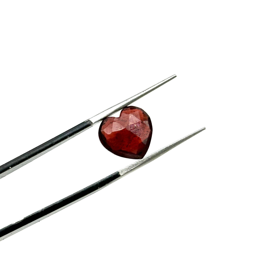 Natural Red Garnet Heart Shape Beads, Faceted Heart Shape Beads, Deep Red Color Heart Charm, 10 MM Red Heart for Jewelry Making 100% Natural