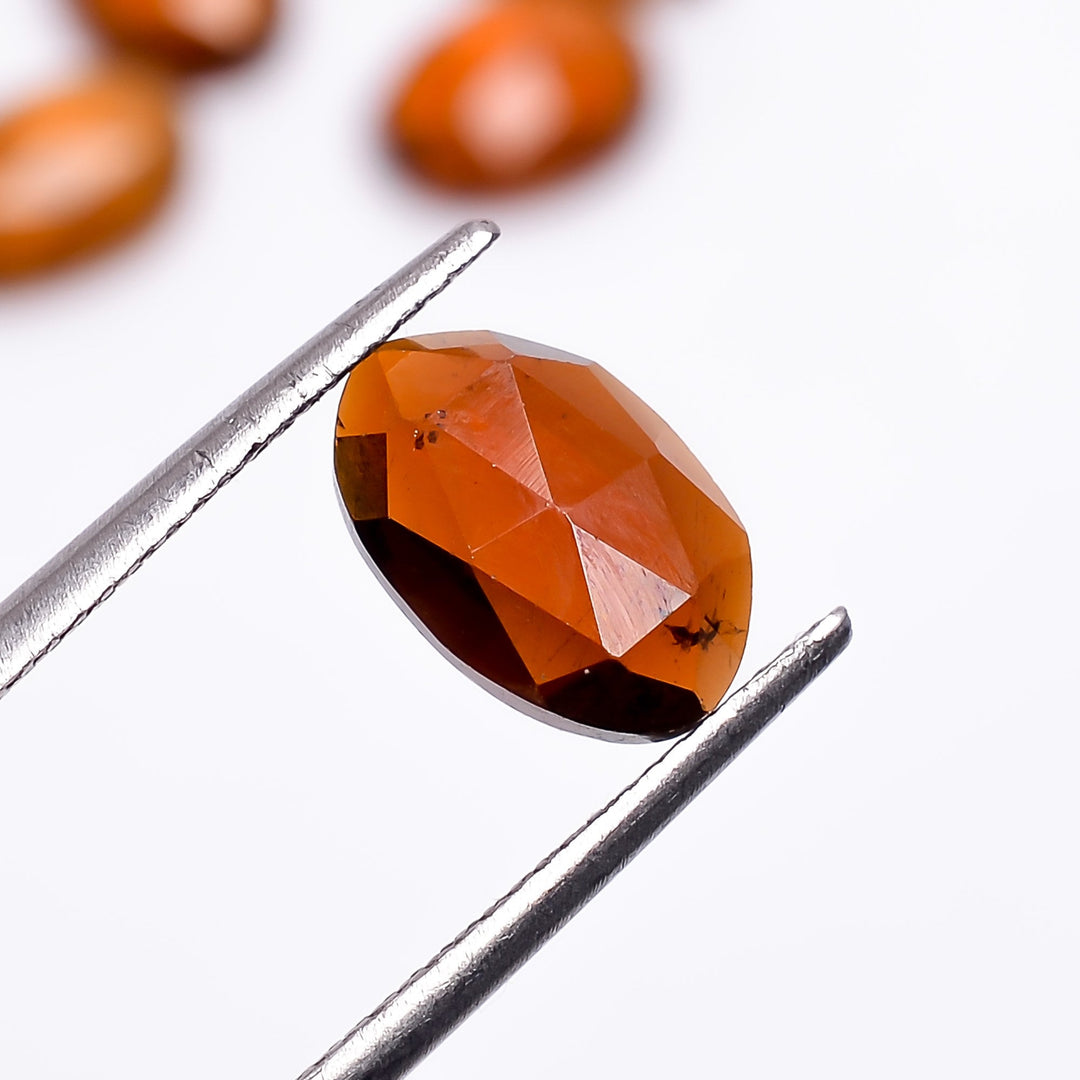 2,10,20,25,50 pcs A-one quality hessonite garnet Fancy Shape Rosecut, faceted cabochon, flat gemstone, jewelry making rosecut 11X8 13X8mm