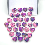 Load image into Gallery viewer, Mohave Copper Turquoise Heart Shape Beads, Pink &amp; Purple Turquoise Heart Shape Carving Beads, 8 MM Heart Charm Beads, Turquoise Gemstones