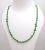 Load image into Gallery viewer, Green Strawberry Oval Beads Necklace, Smooth Oval Beaded Necklace, Sterling Silver Gemstone Jewelry, Bridesmaid Necklace Gifts