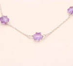 Load image into Gallery viewer, Natural Amethyst Star Beads Bracelet, February Birthstone, Amethyst Healing Star Beads Jewelry, 925 Silver Bracelet Fancy Bracelet for Girls