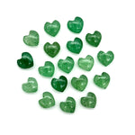 Load image into Gallery viewer, Smooth Green Strawberry Quartz Heart Shape Beads, AAA Green Quartz Heart Shape Briolette's, Hand Carved Gemstones, Jewelry Making Beads 8 MM