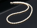 Load image into Gallery viewer, Beautiful White Pearl Necklace, Smooth Oval Pearl Beads Necklace, 6 MM Pearl Necklace, Party Wear Necklace for Her, Bridesmaid Gifts