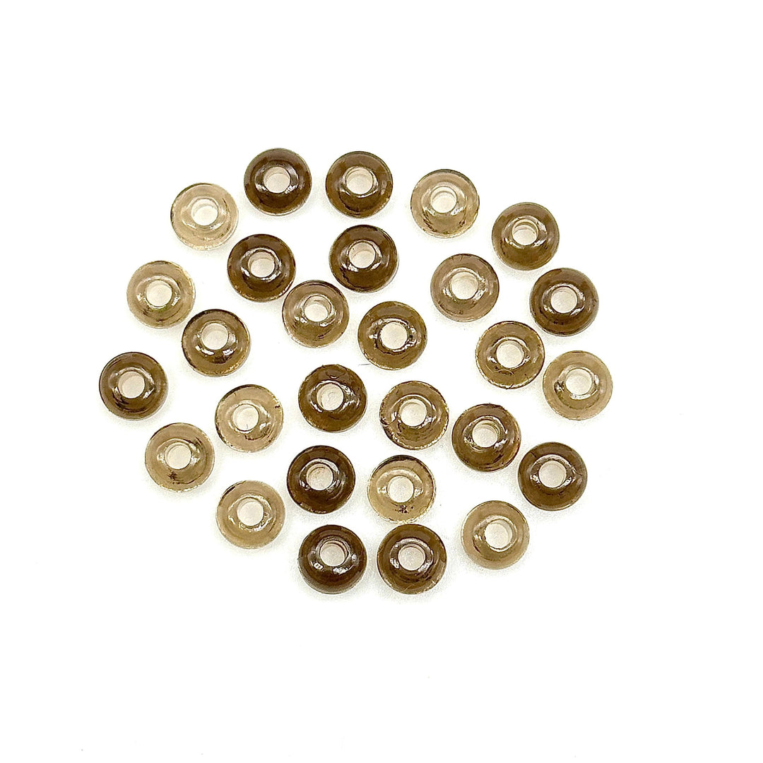 Cute Smokey Quartz Donut Shape Beads, Natural Smokey Quartz Donut Carving Stone, Loose Donut Shape Charm Beads, Energy Healing Stone 6 MM