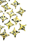 Load image into Gallery viewer, Dalmation Jasper Ninja Star Shape Carving Beads, Fancy Star Shape Gemstone Beads, 11X15 MM Jewelry Making Star Shape Briolettes Loose Beads