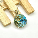 Load image into Gallery viewer, Carved Labradorite Sun Face Pendant: Boho Gemstone Necklace
