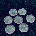 Load image into Gallery viewer, 1,2,3,4,5 pcs 100% Natural Rose Quartz Flower Shape Carved Gemstone, Flower Shape Carving, Carved Gemstone For Jewellery 15 mm