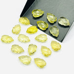 Load image into Gallery viewer, Natural Lemon Quartz Leaf Shape Gemstone Beads, 9X13 MM Leaf Shape Briolette's Beads, Lemon Quartz Faceted Beads For Jewelry &amp; Craft Making