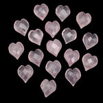 Load image into Gallery viewer, Natural Rose Quartz Heart Shape Beads, Pink Quartz Hand Carved Heart Charms for Jewelry Making, Faceted Heart Shape Briolette's, 13 MM