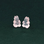 Load image into Gallery viewer, Natural Rose Quartz Teddy Bear Shape Gemstone Beads, 10X16 MM Minimalist Carving Teddy Bear Beads For Jewelry, Loose Rose Quartz Charm Beads
