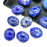 Load image into Gallery viewer, Natural Lapis Lazuli Evil Eye Briolettes Beads, Blue Lapiz Lazuli Evil Eye Carved Beads, Evil Eye Protection Gemstone Beads, 10X12 MM