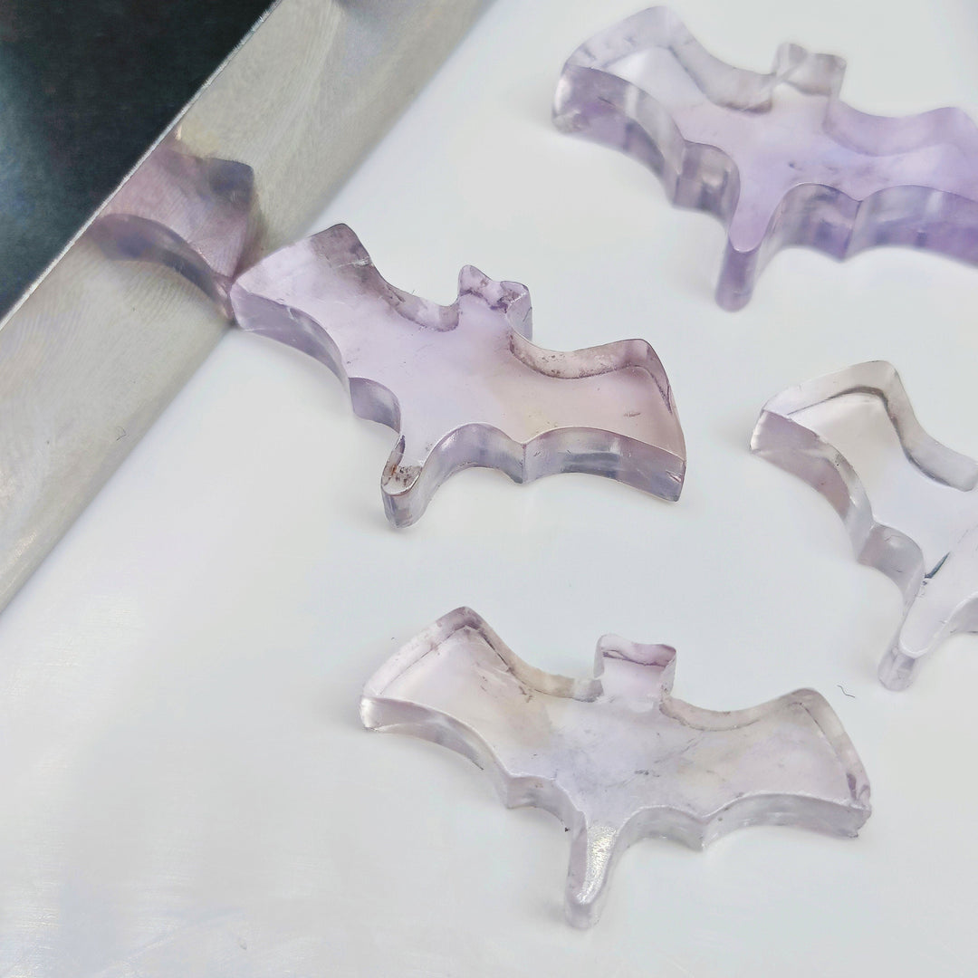 Natural Pink Amethyst Hand Carved Bat Shape Beads, Amethyst Bat Shape Loose Gemstone Beads, Fancy Shape Carving Beads for Jewlery 20X10 MM