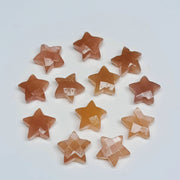 Natural Peach Moonstone Star Shape Briolettes, Faceted Carve Moonstone Star Beads, Loose Gemstone Beads, Star Shape Carving 10 MM