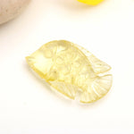 Load image into Gallery viewer, AAA Lemon Quartz Fish Shape Stone, Hand Carved Lemon Quartz Fish for Home Decor, 29 MM