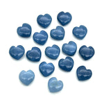 Load image into Gallery viewer, Blue Opal Heart Briolette Beads: Hand Carved Smooth Gemstone, 12mm