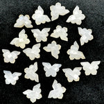 Load image into Gallery viewer, Natural White Moonstone Butterfly Shape Carving Beads, Faceted Butterfly Gemstone, Animal Carving Beads For Jewelry, Charm Beads 14x10MM