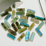 Load image into Gallery viewer, Natural Faceted Labradorite Pencil Gemstone: Jewelry Making (15X6 mm)